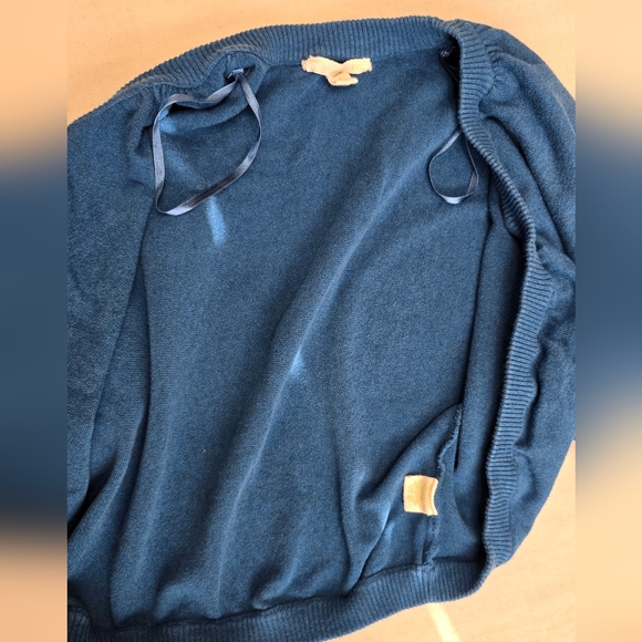 Chic Blue Open-Front Shrug - Picture 6 of 6